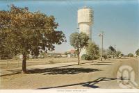 <span class="caption-caption">Water tower, Winton</span>, c1960. <br />Postcard folder by <span class="caption-publisher">Murray Views Pty Ltd</span>, collection of <span class="caption-contributor">Centre for the Government of Queensland MS</span>.