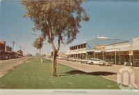 <span class="caption-caption">Elderslie Street, Winton</span>, c1960. <br />Postcard folder by <span class="caption-publisher">Murray Views Pty Ltd</span>, collection of <span class="caption-contributor">Centre for the Government of Queensland MS</span>.