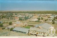 <span class="caption-caption">Panorama from water tower, Winton</span>, c1960. <br />Postcard folder by <span class="caption-publisher">Murray Views Pty Ltd</span>, collection of <span class="caption-contributor">Centre for the Government of Queensland MS</span>.
