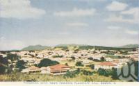 <span class="caption-caption">Panorama over town towards Flagstaff Hill Bowen</span>, c1955. <br />Postcard folder by <span class="caption-publisher">Sydney G Hughes Pty Ltd</span>, collection of <span class="caption-contributor">Centre for the Government of Queensland MS</span>.