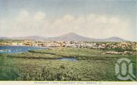 <span class="caption-caption">Panorama from Flagstaff Hill, Bowen</span>, c1955. <br />Postcard folder by <span class="caption-publisher">Sydney G Hughes Pty Ltd</span>, collection of <span class="caption-contributor">Centre for the Government of Queensland MS</span>.