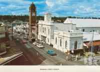 <span class="caption-caption">Brisbane Street, Ipswich</span>, c1974. <br />Postcard folder by <span class="caption-publisher">Sydney G Hughes Pty Ltd</span>, collection of <span class="caption-contributor">Centre for the Government of Queensland MS</span>.