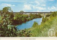 <span class="caption-caption">The David Trumpy Bridge, Ipswich</span>, c1974. <br />Postcard folder by <span class="caption-publisher">Sydney G Hughes Pty Ltd</span>, collection of <span class="caption-contributor">Centre for the Government of Queensland MS</span>.