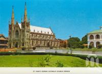 <span class="caption-caption">St Mary's Roman Catholic Church, Ipswich</span>, c1974. <br />Postcard folder by <span class="caption-publisher">Sydney G Hughes Pty Ltd</span>, collection of <span class="caption-contributor">Centre for the Government of Queensland MS</span>.