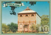 <span class="caption-caption">Historic Masonic Lodge, Barcaldine</span>, 1999. <br />Postcard by <span class="caption-publisher">ICP</span>, collection of <span class="caption-contributor">Centre for the Government of Queensland MS</span>.