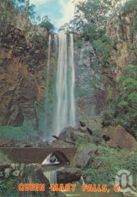 <span class="caption-caption">Queen Mary Falls</span>, 1988. <br />Postcard by <span class="caption-publisher">ICP</span>, collection of <span class="caption-contributor">Centre for the Government of Queensland</span>.