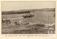 <span class="caption-caption">The junction North and South Johnstone River, Innisfail</span>. <br />From <span class="caption-book">Picturesque Innisfail, North Queensland</span>, <span class="caption-publisher">WG Redmond</span>, 1930, collection of <span class="caption-contributor">Fryer Library, UQ</span>.