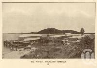 <span class="caption-caption">The wharf, Mourilyan harbour</span>. <br />From <span class="caption-book">Picturesque Innisfail, North Queensland</span>, <span class="caption-publisher">WG Redmond</span>, 1930, collection of <span class="caption-contributor">Fryer Library, UQ</span>.