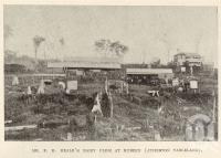 <span class="caption-caption">Dairy farm at Kureen (Atherton Tableland)</span>. <br />From <span class="caption-book">Tablelands of North Queensland</span>, <span class="caption-publisher">Queensland Government Intelligence and Tourist Bureau</span>, 1918, collection of <span class="caption-contributor">Fryer Library, UQ</span>.