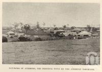 <span class="caption-caption">Panorama of Atherton, the principal town on the Atherton Tableland</span>. <br />From <span class="caption-book">Tablelands of North Queensland</span>, <span class="caption-publisher">Queensland Government Intelligence and Tourist Bureau</span>, 1918, collection of <span class="caption-contributor">Fryer Library, UQ</span>.