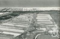 <span class="caption-caption">An aerial view of work in progress on Miami Keys Estate</span>. <br />From <span class="caption-book">Gold Coast: The story of the Gold Coast of Queensland and Hinterland</span>, 1958, collection of <span class="caption-contributor">John Young</span>.