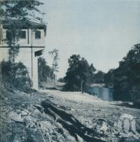 <span class="caption-caption">Pumping Station on the North Pine River</span>, 1957. <br />Booklet, collection of <span class="caption-contributor">John Young</span>.