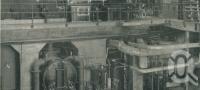 <span class="caption-caption">Interior view of the mill's turbine house, Petrie</span>, 1957. <br />Booklet, collection of <span class="caption-contributor">John Young</span>.