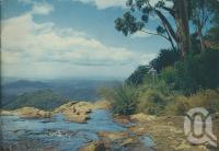 <span class="caption-caption">Goomoolahra Falls, Springbrook</span>, 1950. <br />Booklet, collection of <span class="caption-contributor">John Young</span>.