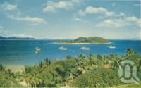 <span class="caption-caption">The anchorage at Lindeman Island, Great Barrier Reef</span>, 1950. <br />Booklet, collection of <span class="caption-contributor">John Young</span>.