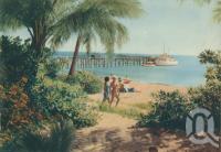 <span class="caption-caption">Beach scene on Green Island</span>, 1950. <br />Booklet, collection of <span class="caption-contributor">John Young</span>.