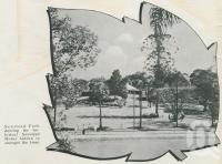 <span class="caption-caption">Newstead Park showing the historical Newstead House</span>, 1949. <br />Booklet, collection of <span class="caption-contributor">John Young</span>.