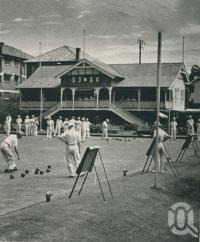 <span class="caption-caption">New Farm bowling club</span>, 1949. <br />Booklet, collection of <span class="caption-contributor">John Young</span>.