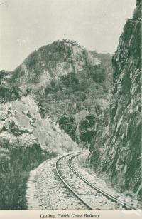 <span class="caption-caption">Cutting North Coast Railway</span>, c1925. <br />Booklet, collection of <span class="caption-contributor">John Young</span>.