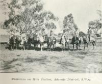 <span class="caption-caption">Musterers on Milo Station, Adavale District</span>. <br />From <span class="caption-book">Queensland Sheep and Wool Industry</span>, <span class="caption-creator">Queensland Government Intelligence and Tourist Bureau</span>, Brisbane, 1918, collection of <span class="caption-contributor">Centre for the Government of Queensland</span>.