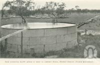 <span class="caption-caption">Tank containing 24,000 gallons of water on Listowel Downs, Blackall District</span>. <br />From <span class="caption-book">Queensland Sheep and Wool Industry</span>, <span class="caption-creator">Queensland Government Intelligence and Tourist Bureau</span>, Brisbane, 1918, collection of <span class="caption-contributor">Centre for the Government of Queensland</span>.