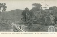 <span class="caption-caption">Railway bridge over Babinda Creek on the Cairns-Mulgrave line. The range in the background is Bellenden-Ker</span>. <br />From <span class="caption-book">Tours in the Cairns District, Handbook to Cairns and Hinterland</span>, <span class="caption-creator">Queensland Railways</span>, Brisbane, 1912, collection of <span class="caption-contributor">Centre for the Government of Queensland</span>.