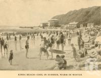 <span class="caption-caption">Kirra Beach - cool in summer, warm in winter</span>. <br />From <span class="caption-book">The Simbel Souvenir of the Glorious South Coast</span>, <span class="caption-publisher">The Read Press</span>, Brisbane, c1926, collection of <span class="caption-contributor">Centre for the Government of Queensland</span>.