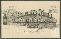 <span class="caption-caption">Bassett's Wines, Roma</span>. <br />From <span class="caption-book">The Queen State</span>, <span class="caption-creator">D.C. Tilghman</span>, <span class="caption-publisher">John Mills</span>, Brisbane, 1933, collection of <span class="caption-contributor">Centre for the Government of Queensland</span>.