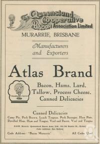 <span class="caption-caption">Queensland Co-operative Bacon Association Ltd, Murarrie</span>. <br />From <span class="caption-book">The Queen State</span>, <span class="caption-creator">D.C. Tilghman</span>, <span class="caption-publisher">John Mills</span>, Brisbane, 1933, collection of <span class="caption-contributor">Centre for the Government of Queensland</span>.