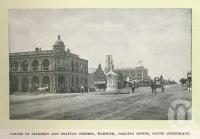 <span class="caption-caption">Corner of Palmerin and Grafton Street, Warwick</span>. <br />From <span class="caption-book">Glimpses of Sunny Queensland (2nd edition)</span>, <span class="caption-creator">Queensland Government Intelligence and Tourist Bureau</span>, Brisbane, 1912, collection of <span class="caption-contributor">Centre for the Government of Queensland</span>.