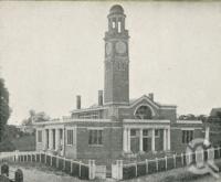 <span class="caption-caption">Views of Gympie - Court House</span>. <br />From <span class="caption-book">Glimpses of Sunny Queensland (2nd edition)</span>, <span class="caption-creator">Queensland Government Intelligence and Tourist Bureau</span>, Brisbane, 1912, collection of <span class="caption-contributor">Centre for the Government of Queensland</span>.