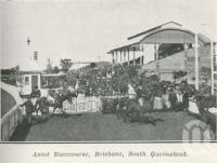 <span class="caption-caption">Ascot Racecourse</span>. <br />From <span class="caption-book">The Pocket Queensland</span>, <span class="caption-creator">Queensland Government Intelligence and Tourist Bureau</span>, Brisbane, 1921, collection of <span class="caption-contributor">Centre for the Government of Queensland</span>.