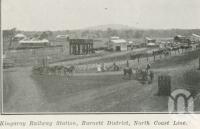 <span class="caption-caption">Kingaroy Railway Station</span>. <br />From <span class="caption-book">The Pocket Queensland</span>, <span class="caption-creator">Queensland Government Intelligence and Tourist Bureau</span>, Brisbane, 1921, collection of <span class="caption-contributor">Centre for the Government of Queensland</span>.