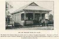 <span class="caption-caption">Gin Gin branch of the Bank of NSW</span>. <br />From <span class="caption-book">The Burnett and Isis Pictorial</span>, <span class="caption-creator">Richards & Kingdon</span>, Bundaberg, 1927, collection of <span class="caption-contributor">Centre for the Government of Queensland</span>.