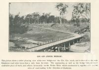 <span class="caption-caption">Gin Gin Creek Bridge</span>. <br />From <span class="caption-book">The Burnett and Isis Pictorial</span>, <span class="caption-creator">Richards & Kingdon</span>, Bundaberg, 1927, collection of <span class="caption-contributor">Centre for the Government of Queensland</span>.