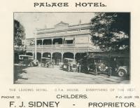 <span class="caption-caption">Palace Hotel, Childers</span>. <br />From <span class="caption-book">The Burnett and Isis Pictorial</span>, <span class="caption-creator">Richards & Kingdon</span>, Bundaberg, 1927, collection of <span class="caption-contributor">Centre for the Government of Queensland</span>.