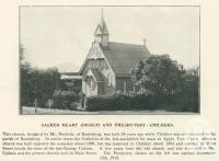 <span class="caption-caption">Sacred Heart Church and Presbytery, Childers</span>. <br />From <span class="caption-book">The Burnett and Isis Pictorial</span>, <span class="caption-creator">Richards & Kingdon</span>, Bundaberg, 1927, collection of <span class="caption-contributor">Centre for the Government of Queensland</span>.