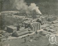 <span class="caption-caption">Aerial view of large cement works at Darra</span>. <br />From <span class="caption-book">Brisbane, Queensland's Capital</span>, <span class="caption-creator">Oswald L. Ziegler</span>, <span class="caption-publisher">Brisbane City Council</span>, Brisbane, 1949, collection of <span class="caption-contributor">Centre for the Government of Queensland</span>.