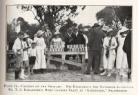 <span class="caption-caption">Canning on the orchard. His Excellency the Governor Inspecting Mr T. J. Ballenger's home canning plant at 'Garthorne', Stanthorpe</span>. <br />From <span class="caption-book">Queensland Agricultural Journal</span>, 1922, collection of <span class="caption-contributor">Fryer Library, UQ</span>.