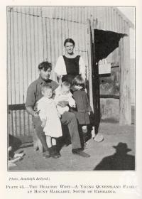 <span class="caption-caption">The healthy west, a young Queensland familly at Mount Margaret, South of Eromanga</span>. <br />From <span class="caption-book">Queensland Agricultural Journal</span>, 1924, collection of <span class="caption-contributor">Fryer Library, UQ</span>.
