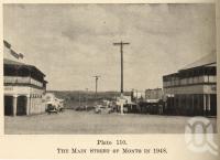 <span class="caption-caption">The main street of Monto in 1948</span>. <br />From <span class="caption-book">Queensland Agricultural Journal</span>, 1949, collection of <span class="caption-contributor">Fryer Library, UQ</span>.
