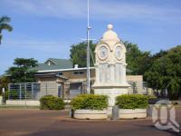 <span class="caption-caption">War memorial clock, Barcaldine in front of Barcaldine Library</span>, 2009. <br />Digital image, collection of <span class="caption-contributor">Centre for the Government of Queensland MS</span>.