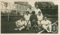 <span class="caption-caption">Backyard tennis, the Ridley's place, Clayfield</span>, c1930. <br />Digital image, collection of <span class="caption-contributor">Megan Young</span>.