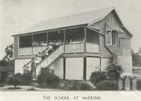 <span class="caption-caption">The school at McDesme</span>, 1939. <br />Newspaper, collection of <span class="caption-contributor">John Young</span>.