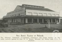 <span class="caption-caption">Butter factory at Malanda</span>, 1939. <br />Newspaper, collection of <span class="caption-contributor">John Young</span>.