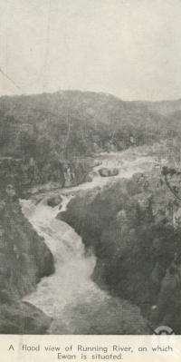 <span class="caption-caption">A flood view of Running River on which Ewan is situated</span>, 1940. <br />Newspaper, collection of <span class="caption-contributor">John Young</span>.