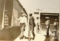 <span class="caption-caption">Wyreema Junction 'Loading cream cans'</span>, 1900-1915. <br />Photograph, collection of <span class="caption-contributor">JC Smith Collection, Fryer Library, UQ</span>.