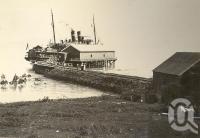 <span class="caption-caption">S.S.Mourilyan  at the jetty, Port Douglas</span>, 1900-1915. <br />Photograph, collection of <span class="caption-contributor">JC Smith Collection, Fryer Library, UQ</span>.