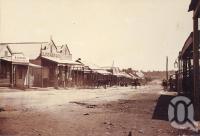 <span class="caption-caption">Mosman Street, Charters Towers</span>, 1881. <br />Photograph, collection of <span class="caption-contributor">Richardson Collection, Fryer Library, UQ</span>.