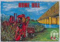 <span class="caption-caption">Burdekin Bridge and Cane Harvester, Home Hill</span>, c1970-2000. <br />Postcard, collection of <span class="caption-contributor">Murray Views Collection</span>.